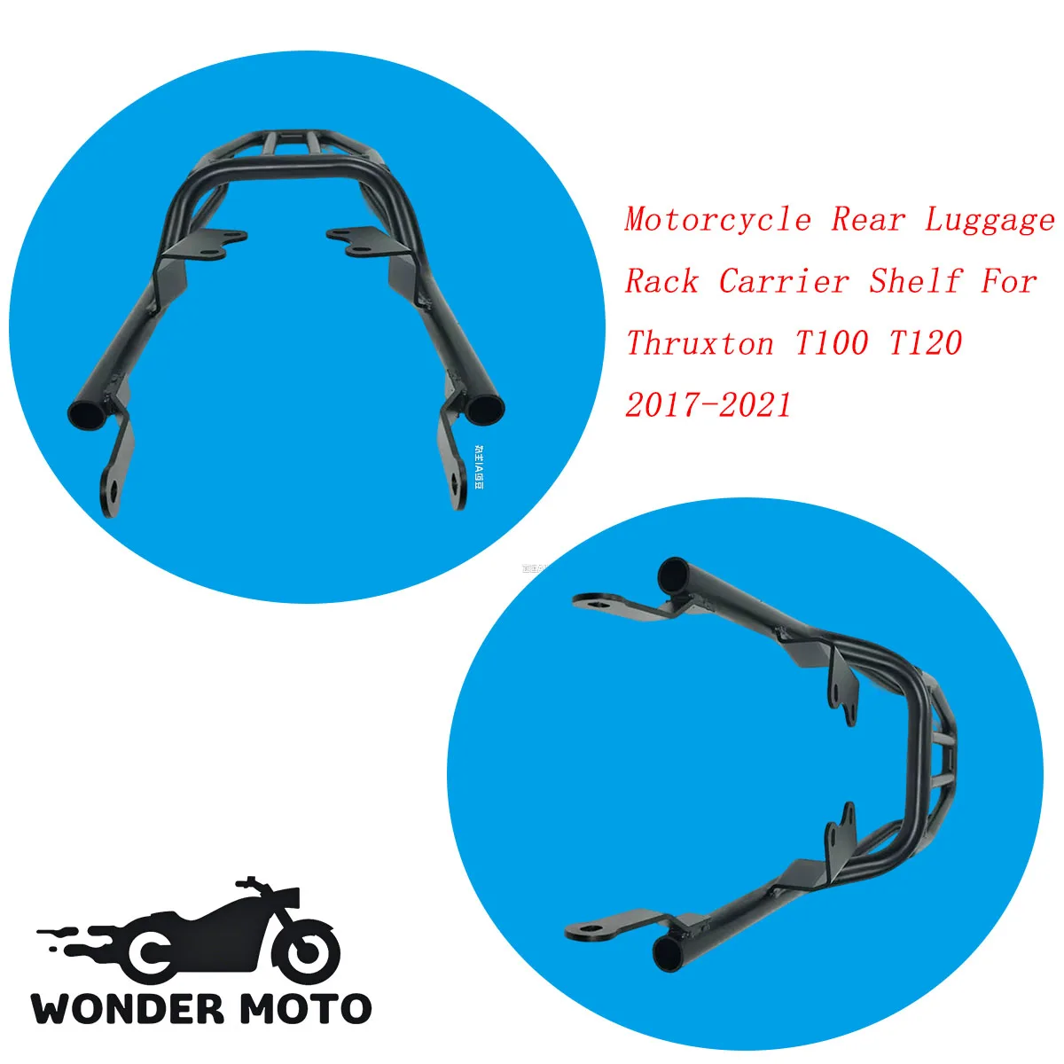 

Motorcycle Rear Luggage Rack Carrier Shelf For Thruxton T100 T120 2017-2021