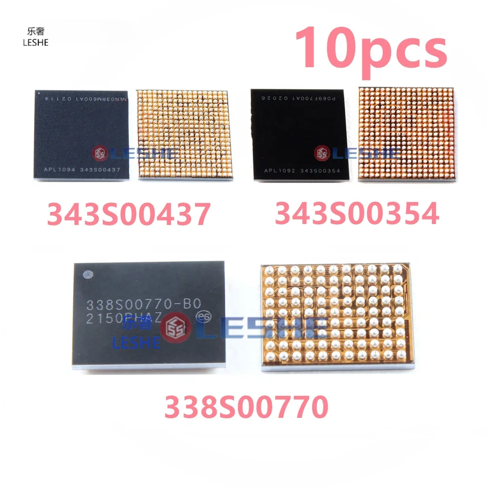 10Pcs 343S00354 343S00437 338S00770 338S00770-B0 Big Power iC for iPhone 11 12 13 Pro Max PMU Pmic Fix Parts