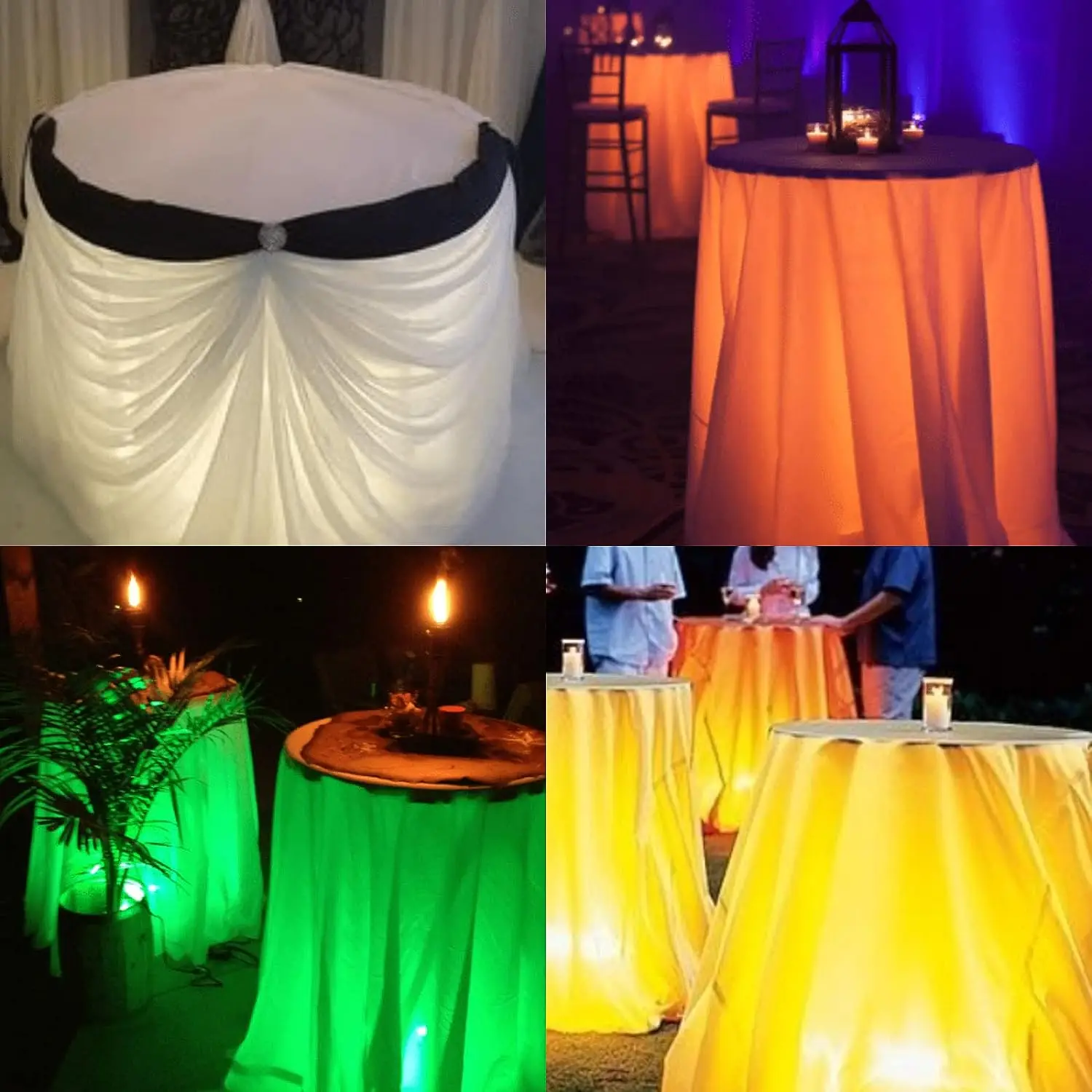 Dia.85mm USB صغير قابل لإعادة الشحن RGBW مزهرية مضيئة مزودة بقاعدة مقاوم للماء معلقة LED وحدة الأثاث المزاج ضوء محسن تحت الطاولة الديكور