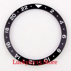 New GMT 38mm*31.5mm Flat Watch Black Bezel Ring Insert Fit SKX 007 NH35A SKX009 Wristwatch Case