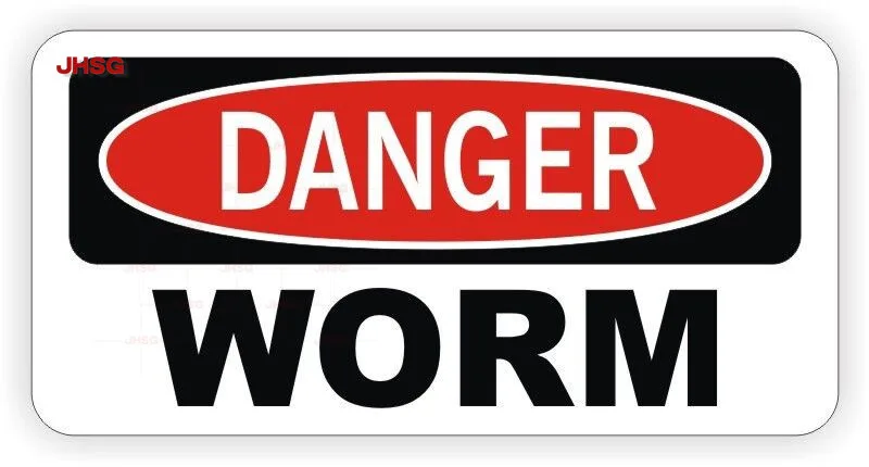 

Danger WORM Sticker Decal-