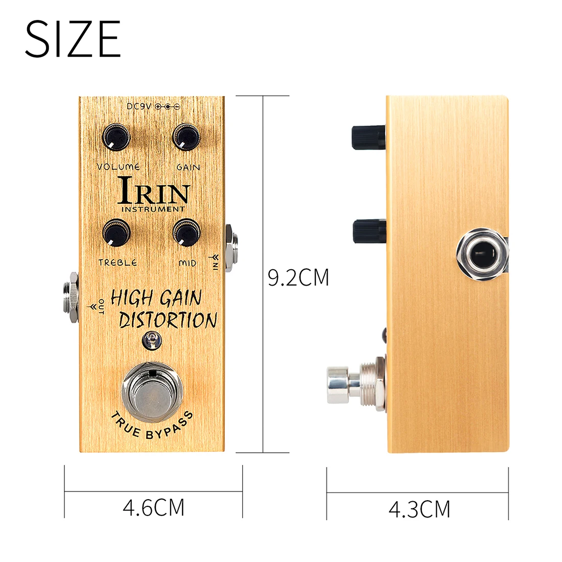 IRIN AN-14 High Gain Distortion Guitar Effect Pedal from AC/DC Crunch to Heavy Metal with Full Range EQ Guitar Parts & Accessory