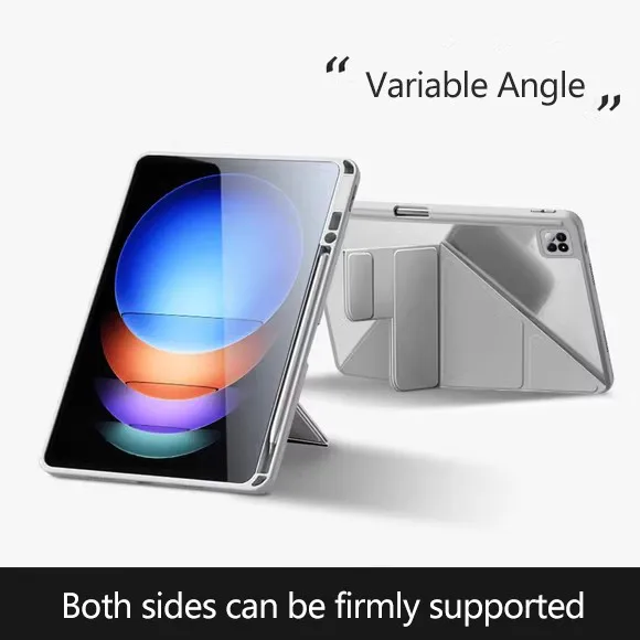 Acrylic Case For Xiaomi Pad 7 11.2 inch 2024 7Pro 6 5 Pro RedmiPad SE 8.7 11 Pad10.61 Support Multi Angle Cover With Pen Slot