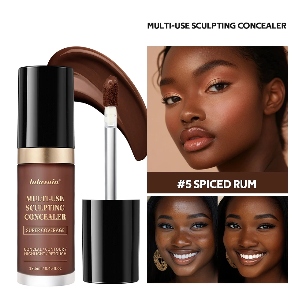 Foundation Coverage Concealer Mehrzweck-Creme, ölfrei, langanhaltend, feuchtigkeitsspendend, Cover Contour Highlight und Retouching-Gesichts-Make-up
