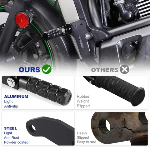 Motorcykel Highway Peg Mounts För Kawasaki VULCAN S VULCAN 650 S Vulcan S VN650 2015-2025 Justerbart Fotstöd För Förare 6 best sales Vulcan Kawasaki - №3