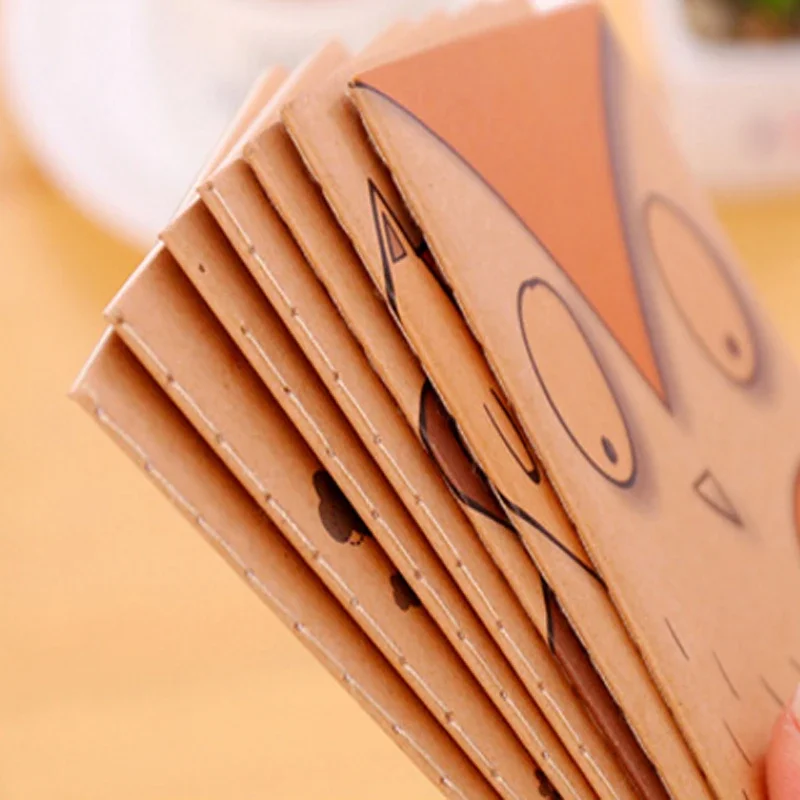 10pcs/lot Kraft Blank Inner Page Small Notebook 64K Portable Journal Book Blank Writing Notebook Student Stationery Notebook
