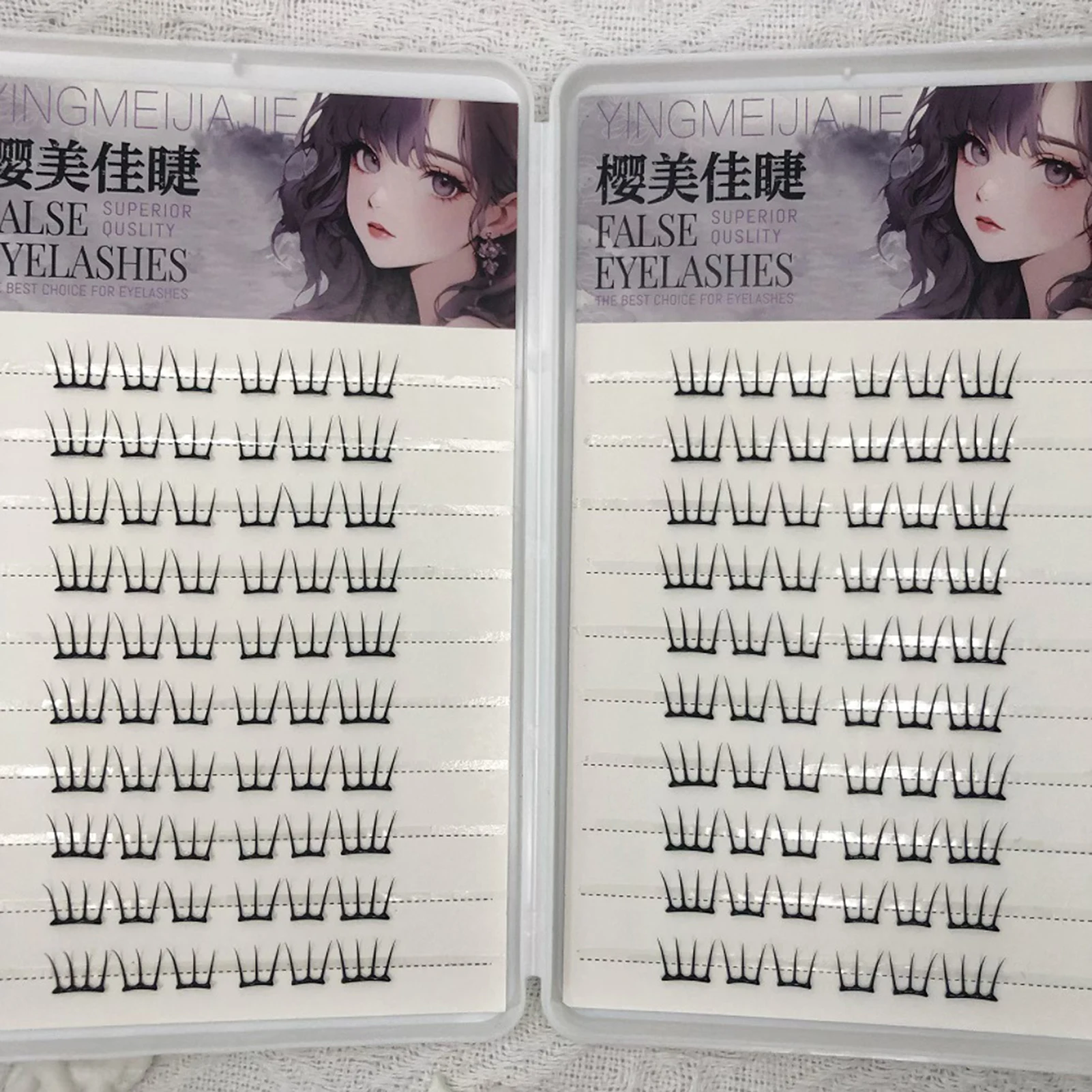 No Glue Need Korean Style False Eyelashes Segmented Eyelash Extension Thin Band Natural K-pop Girl Group Lashes For Women Makeup
