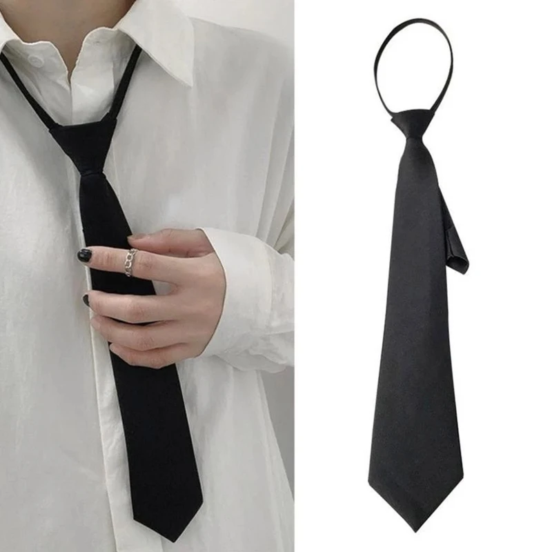 Children Elastic Tie Necktie Uniform Ties Decorative Long Skinny Tie Casual All-Match Necktie JK Uniform Tie Knot