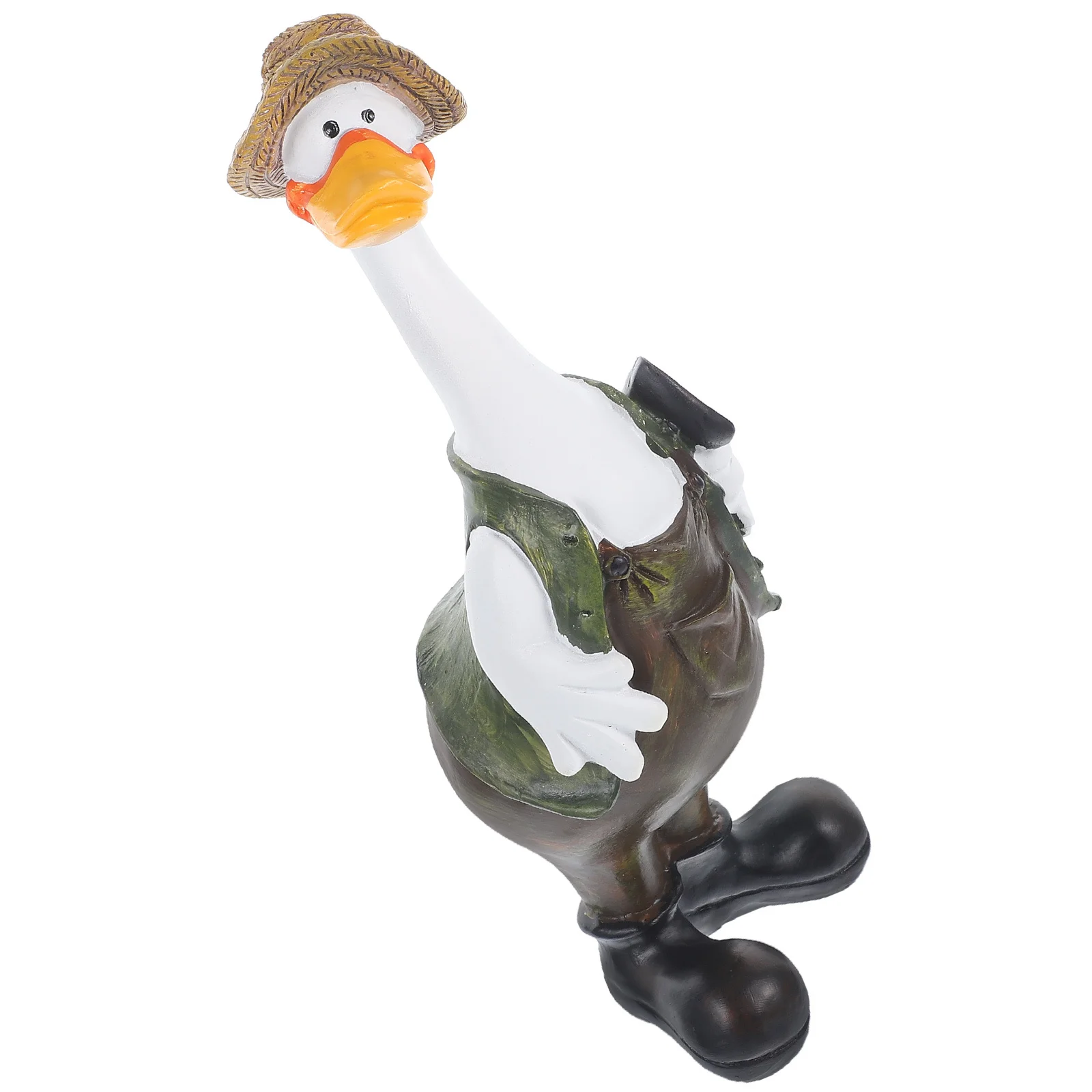 الكرتون بطة الراتنج حديقة زخرفة في الهواء الطلق ديكور الحديقة تمثال حيوان صغير لساحة فناء سطح المكتب لوحة سيارة