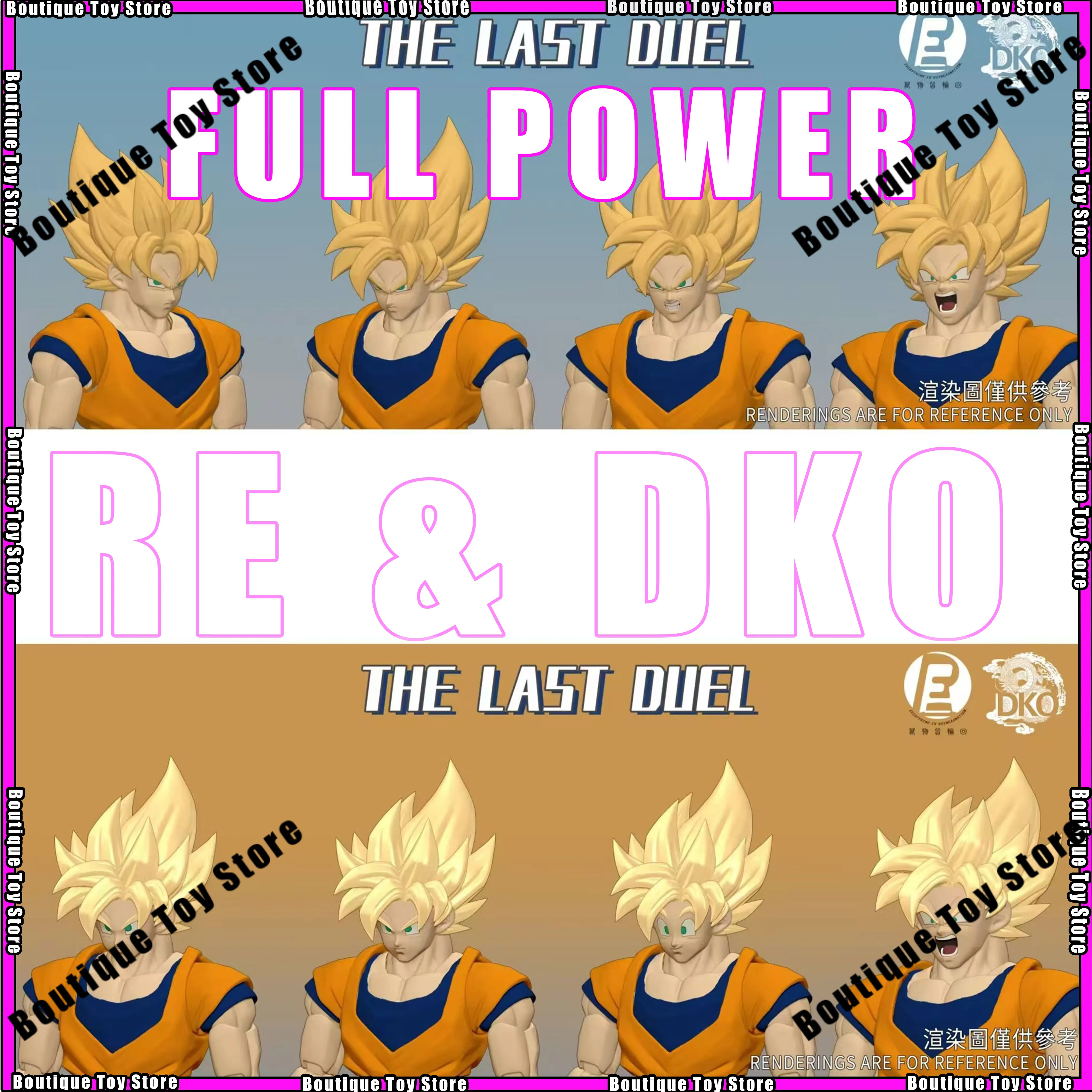 

New RE DKO Studio Goku Full Power Replacement Head Sculpt Face Plate Accessory Set Dragon Ball DBZ Anime Action Figure Toys gift