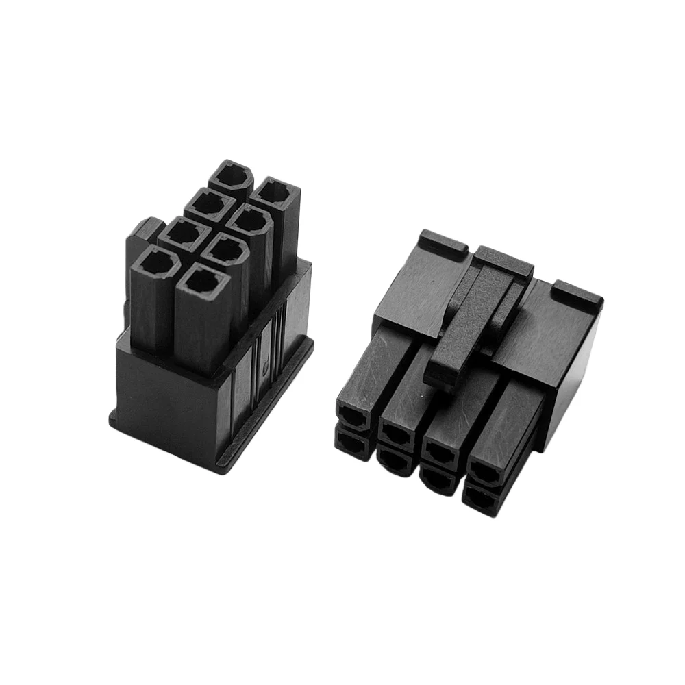 30PCS/1LOT 4.2mm black 8P 8PIN male for PC computer ATX CPU Power connector plastic shell Housing