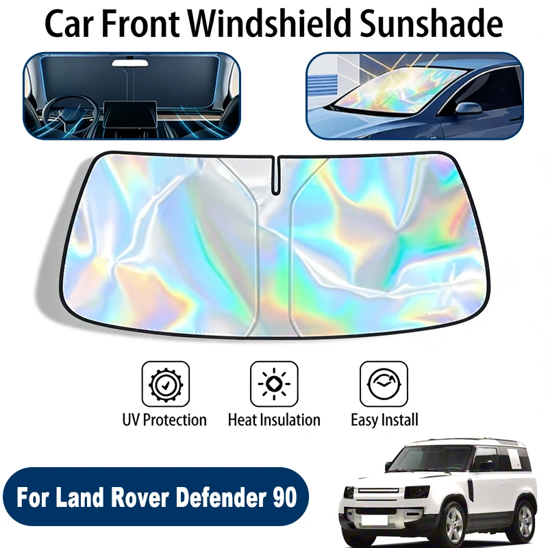 

Windshield Sun Shade For Land Rover Defender 90 Foldable UV Reflective Front Window Sun Protection Cover Accessories