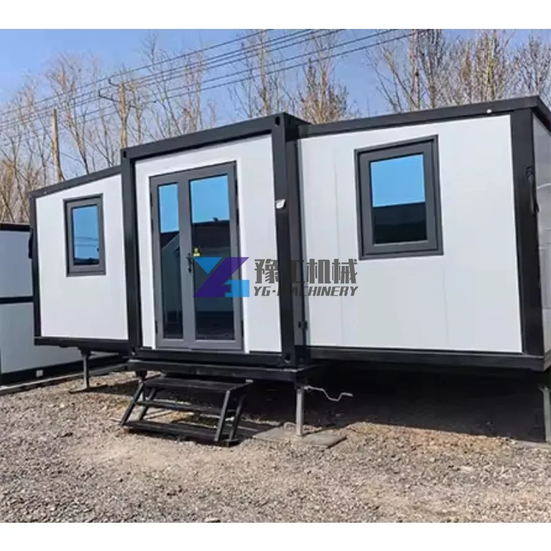 China Luxury 40ft Expandable Container House Prefabricated Foldable Steel and Sandwich Panel Living Room Luxury House