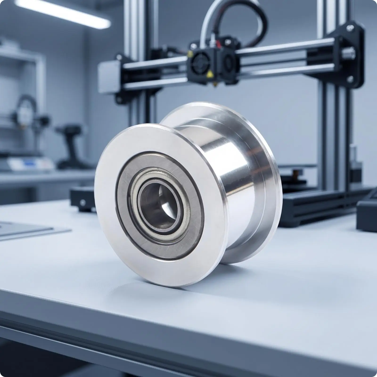 High Performance 3D Printer Idler Wheel for P2S Metal Smooth Pulley with Central Bearing Wear Resistant Part