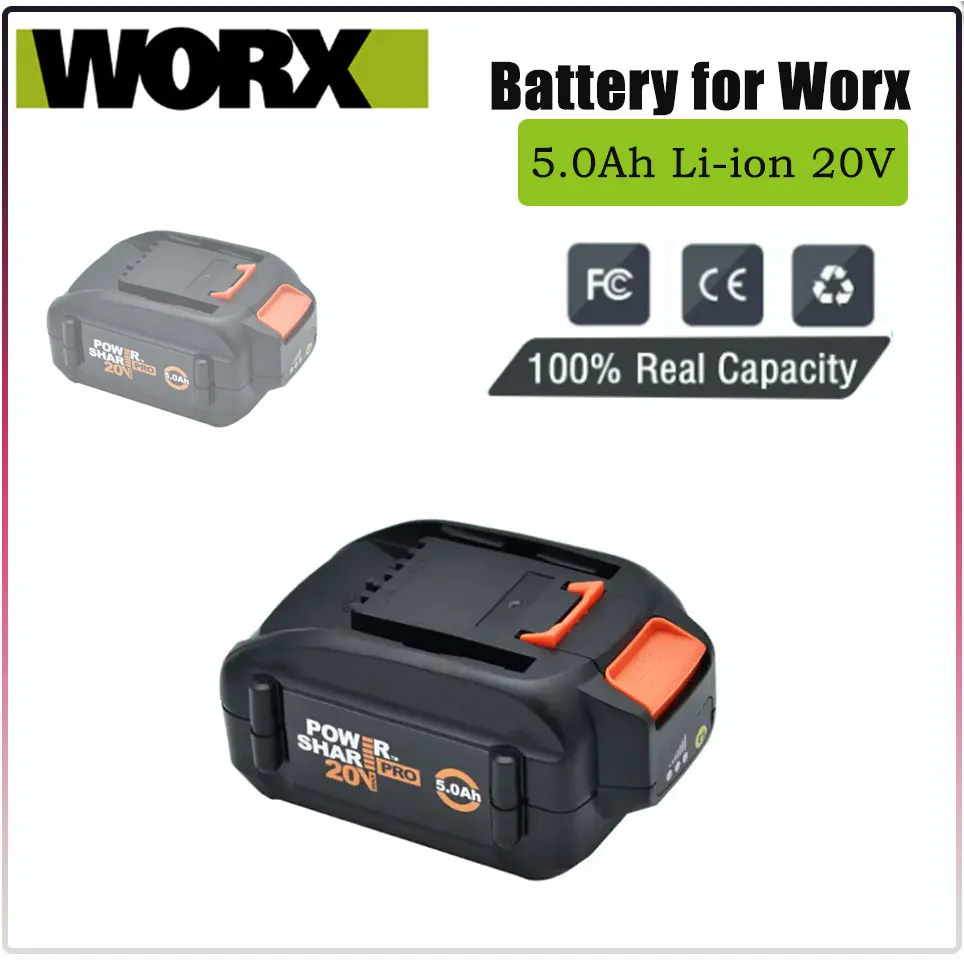 

Original For WORX brand new genuine WA3578 - PowerShare 20V 4.0AH/5.0AH/6.0AH lithium-ion large-capacity battery