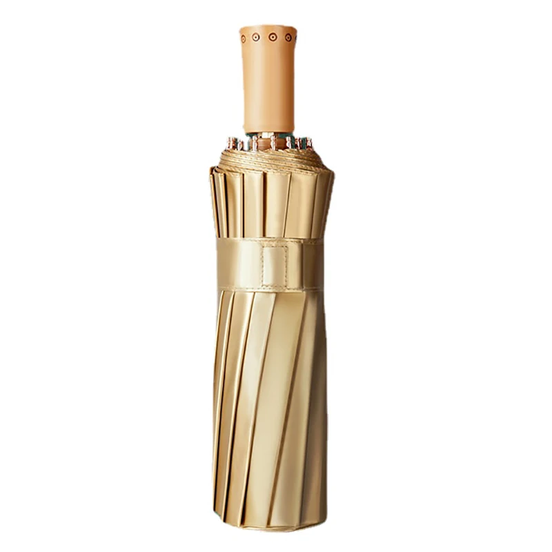 

16K Windproof Folding Umbrella Women Luxury Gold Shading Umbrellas UV Protection Rain Umbrellas Men's Manual Umbrella Parasols