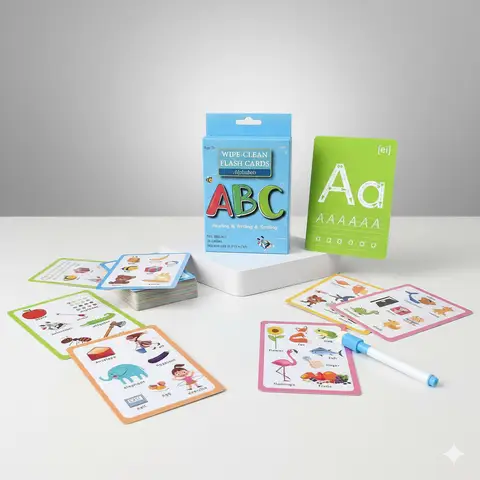 Educational Learning Cards Toy Cognitive Card Numbers ABC Durable Learning Cards Reusable Convenient Number Cards