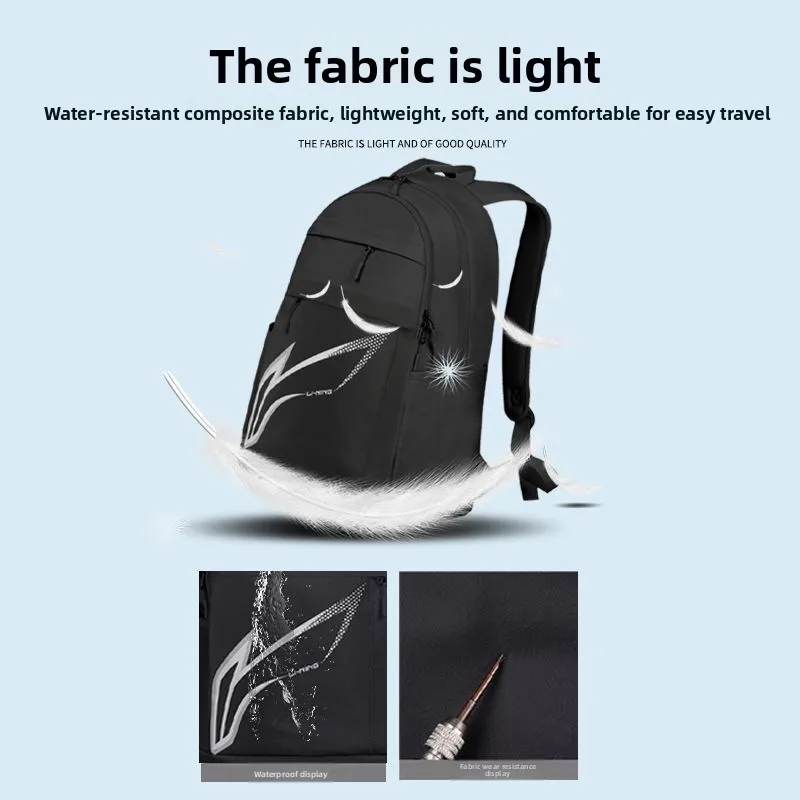 Lining backpack, men's travel, women's college student, large capacity leisure basketball sports training bag