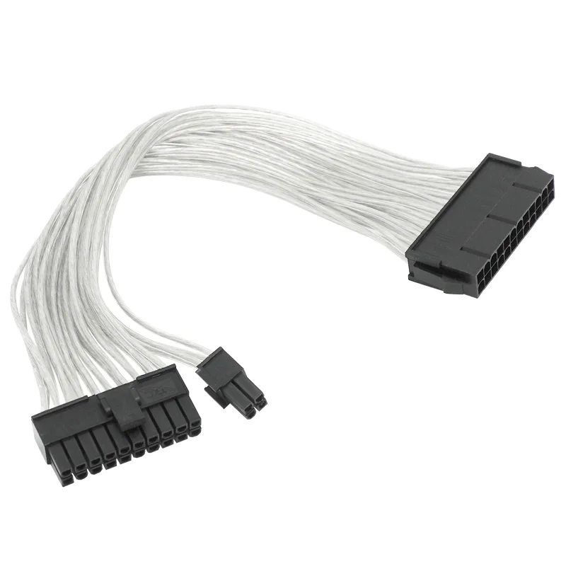 24 Pin PSU Power Supply Extension Cable 20+4 Pin Tinned Copper Supply Male To Female ATX Mining For Computer Adaptor