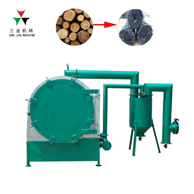 Carbon Fiber Coffee Grounds Rice Husk Briquette Continuous Horizontal Airflow Carbonization Furnace Charcoal Production Line