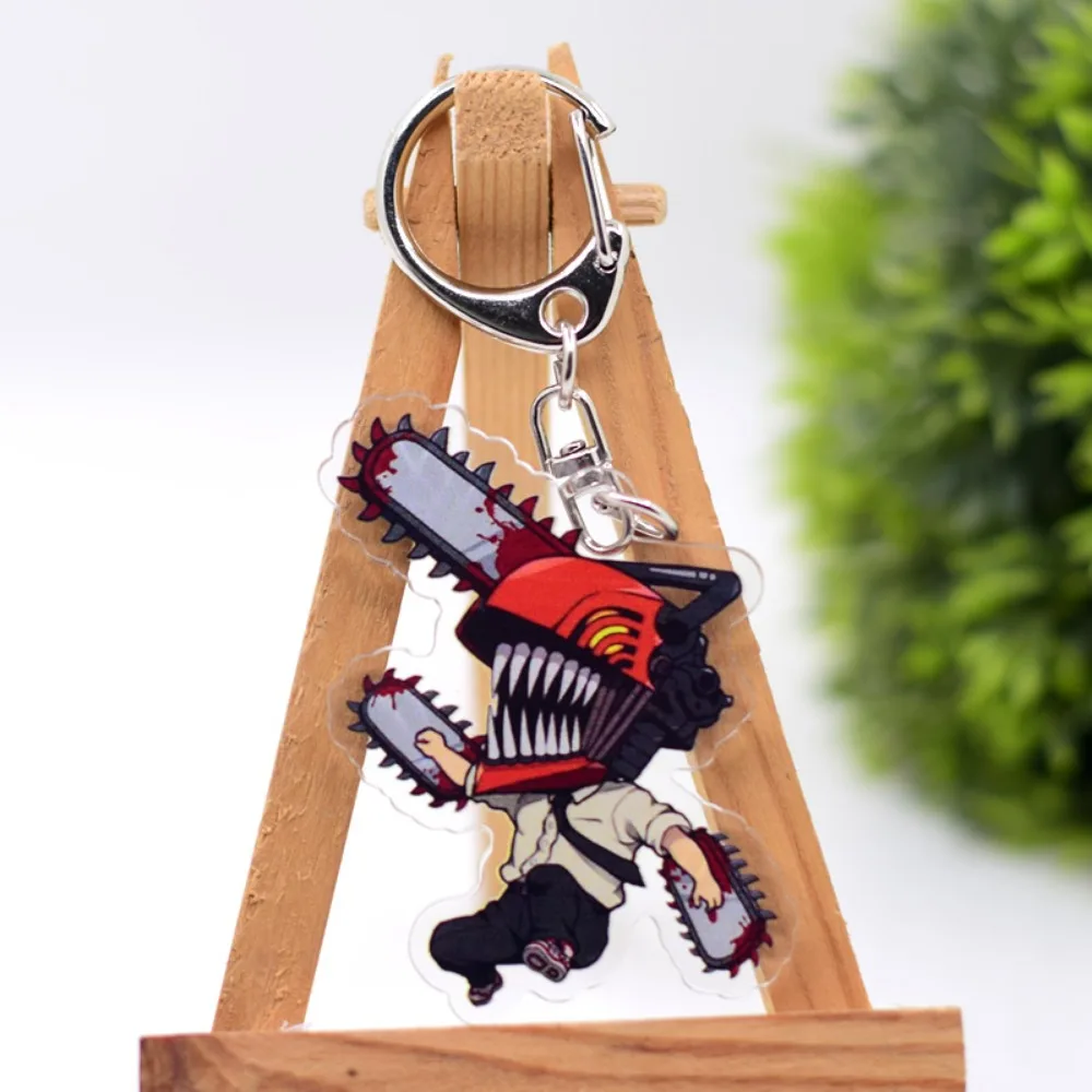 New Anime Chainsaw Man Keychain Double-sided Acrylic Cartoon Keychain Pendant Anime Accessories Key Ring Hot Pendant Accessories