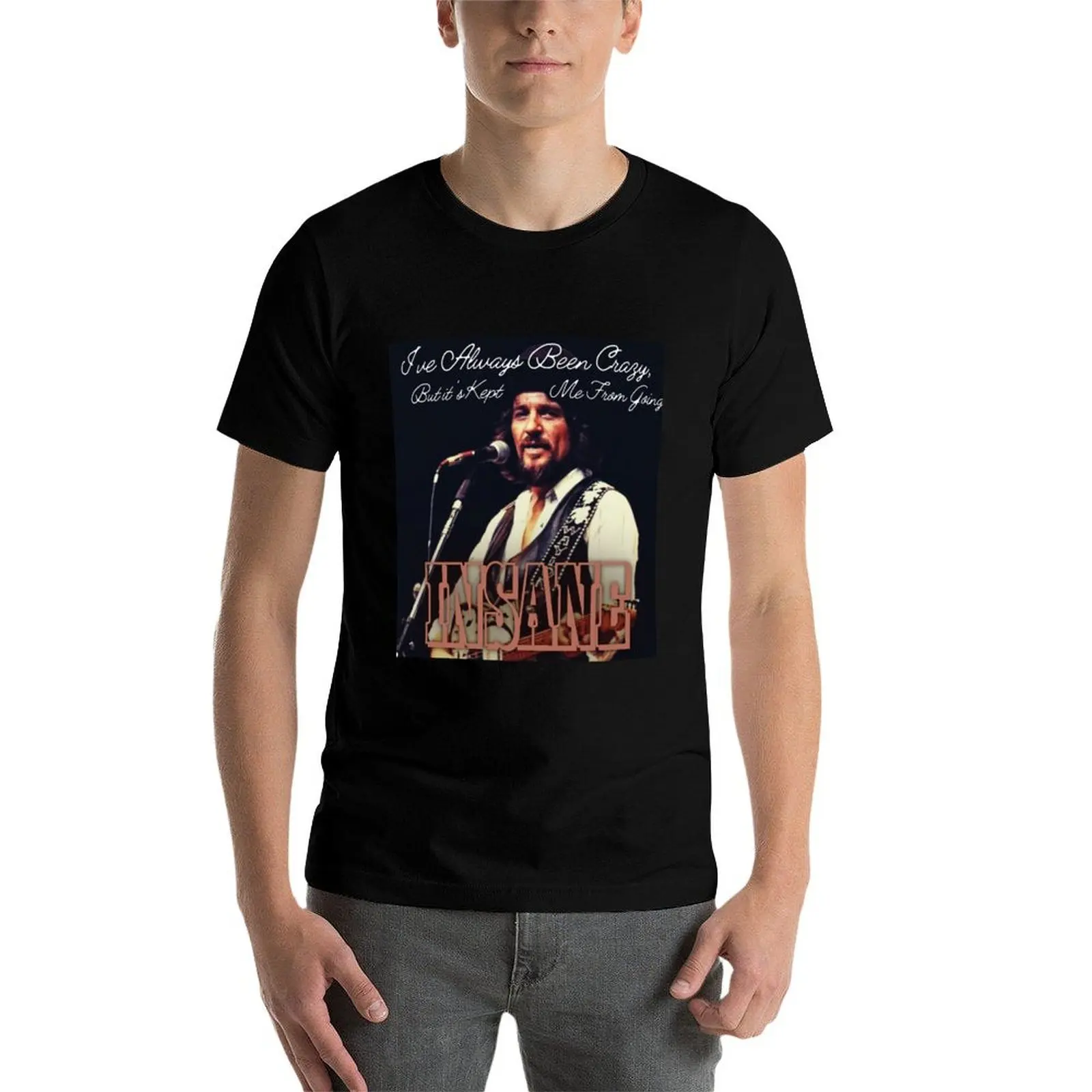 

Waylon Jennings T-Shirt t shirts cotton 100% t shirt men 100% cotton luxury brand t shirt man casual T-Shirt