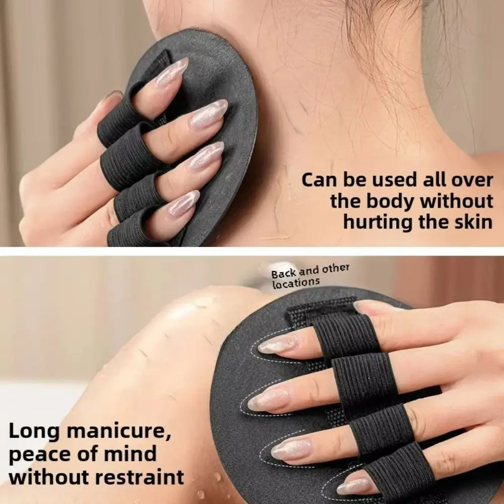 New Round Bath Gloves Labor-saving Strong Exfoliating Brush Wear-resistant Black Bath Massage Brush Household