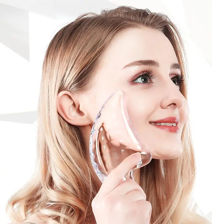 Crystal plate scraping transparent female face thin face scraping artifact facial body general dredge meridian detox beauty
