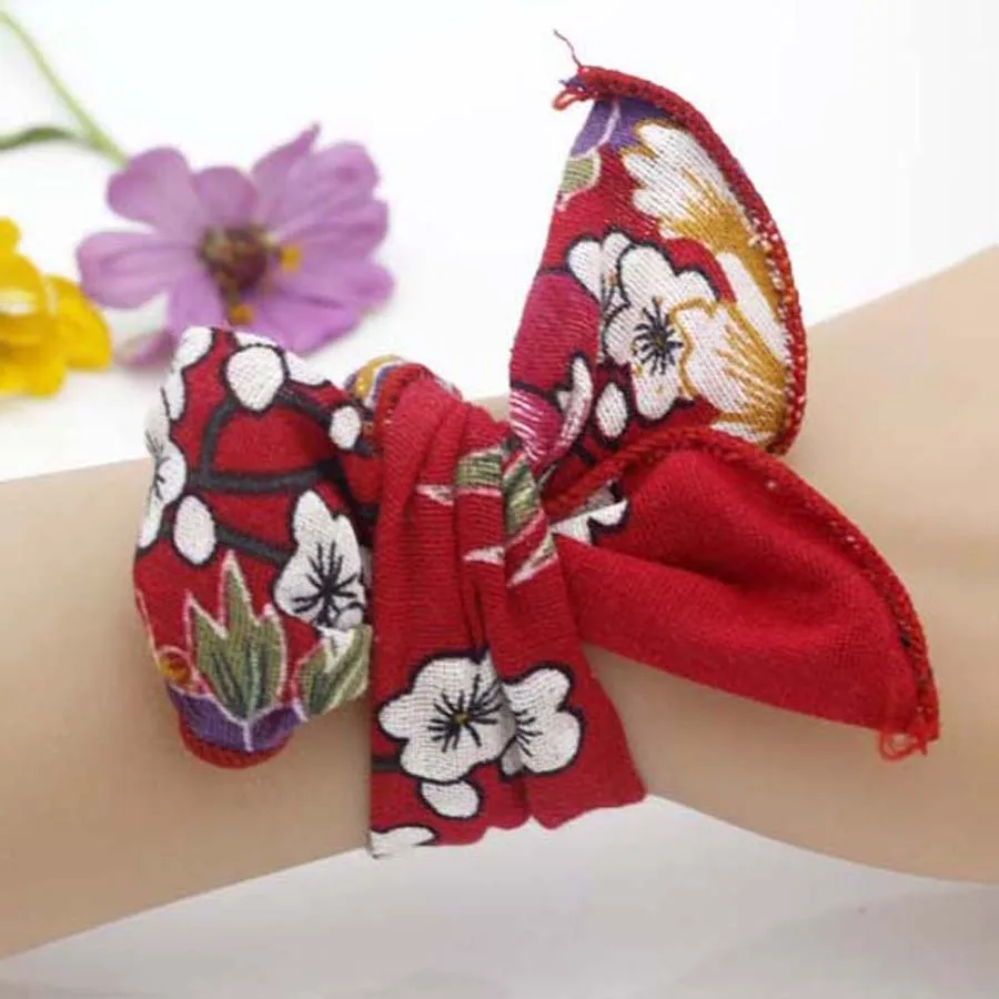Shsby Watch accessories Ladies flower cloth Watch Bands women Wrist Bands For Clock lady Headwear girls Cloth art hair bands