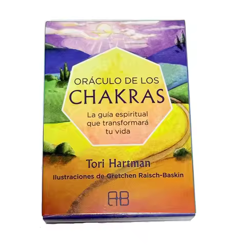 Chakras Oráculo de los Chakra oracle cards 49 deck 10.4*7.4cm Spanish Version Fate Divination Tarot Board Playing Game