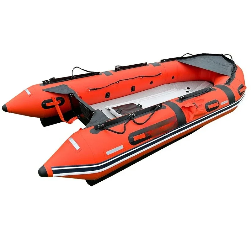 

M-type bottom whitewater lifeboat floating at sea for flood control and disaster relief, free installation of inflatable rubber