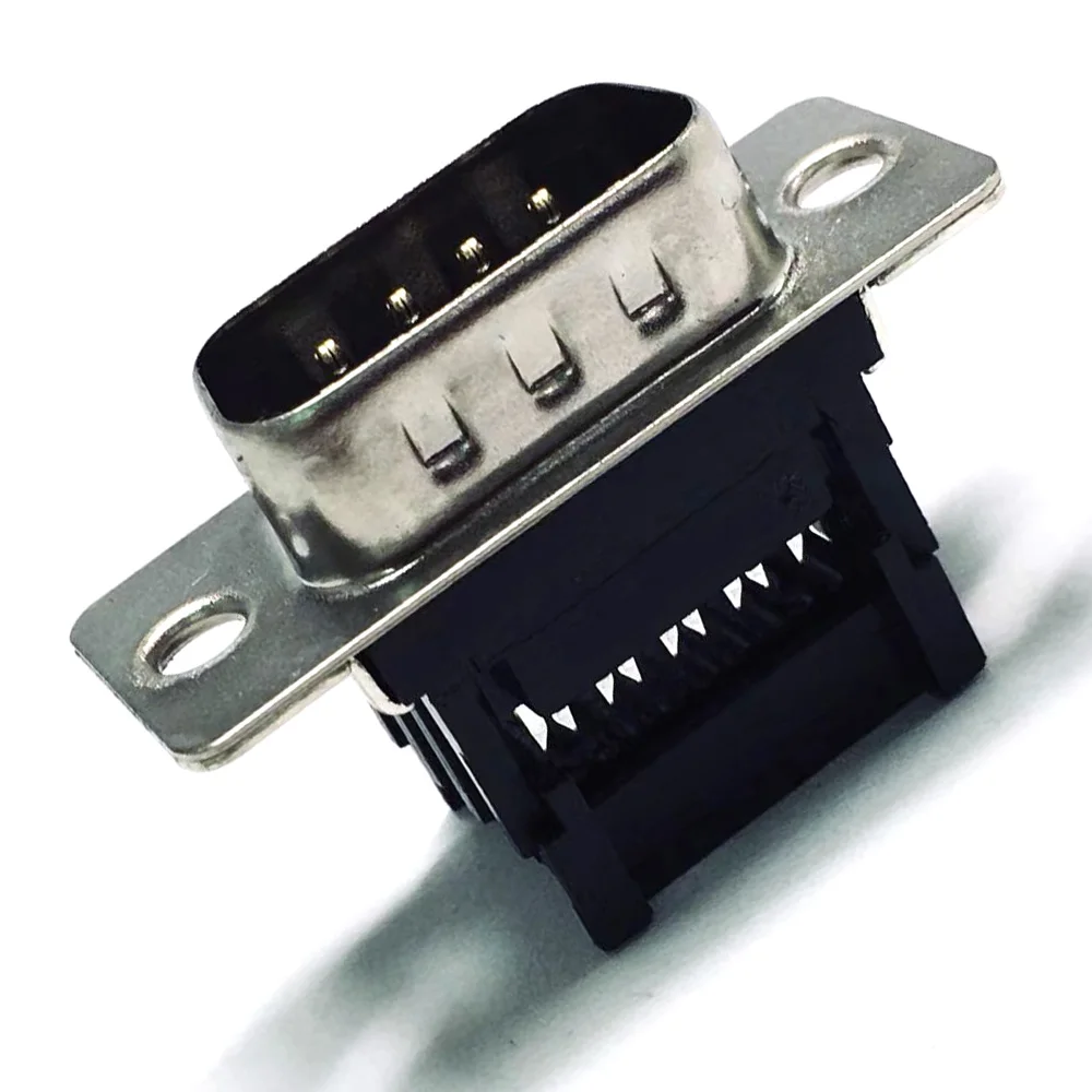 معدن D سبليت قواطع ثقب موصل ذكر محول ، DB25 ، DB9PIN ، 2 صفوف من 5 قطعة