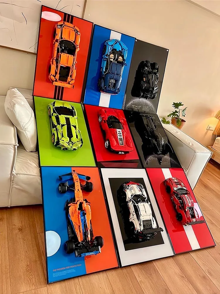 حامل جداري بشاشة عرض معدنية مقاس 31.5 بوصة لطراز LEGO 42083 42143 42115 42056 42096 42172 لبنات البناء