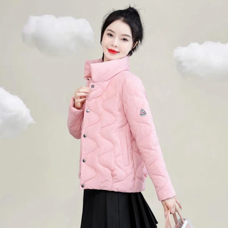 

Thick Padding Short Red Quilted Padded Women's Jackets Cropped Duck Down Female Coats Winter Models Korean Popular Clothes Cute