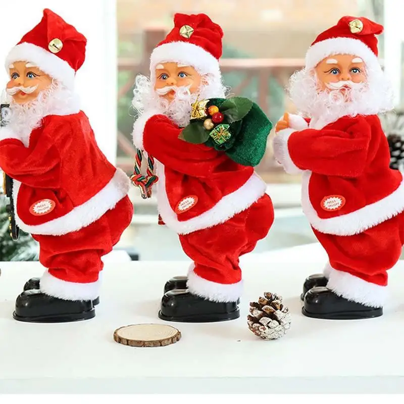 Twerking Santa Claus Interactive Toys Booty Shaking Singing and Dancing Electric Santa Claus Doll Toy for Kids Christmas gifts