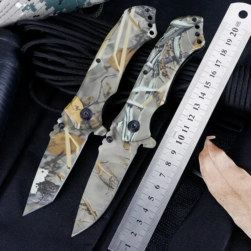 

New Pocket Knife Tanto Drop Stainless Steel Blade Single Action Tactical Folding Blade Knife Fishing EDC Survival Tool Knives