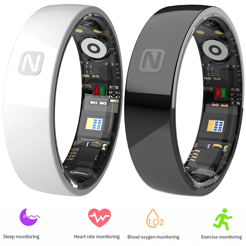 

Rings for Huawei Xiaomi Samsung Apple Smart Rings NFC Heart Rate Blood Oxygen Sleep Monitoring Sports Fitness 5ATM Ceramic Ring