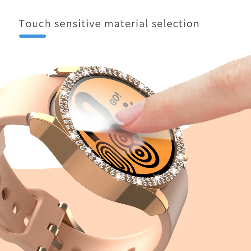 Coque en diamant pour Samsung Galaxy Watch 6, coque PC, protection de pare-chocs tout autour, accessoires de montre Galaxy Watch 6, 44mm, 40mm, mode
