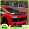 아우디 R8 GT V8 V10 2008-2015 2 도어 스포일러 부츠 윙 립 차체 키트 용 탄소 섬유/FRP 뒷 트렁크 스포일러 뚜껑 1