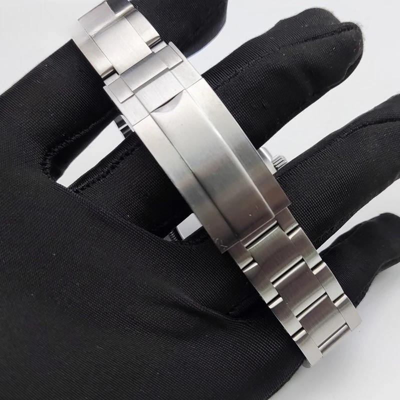 Accesorios de reloj mecánico para movimiento NH35, parte trasera NH36, correa de acero transparente, accesorios de reloj para hombre, esfera sustituto de 28,5mm