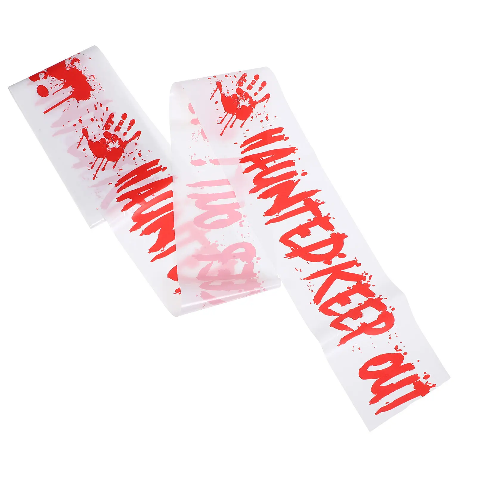 

1 Roll Halloween Warning Tape Non Adhesive Thick Pe Construction Bright Caution Line Haunted House Safety Barrier Tape Party