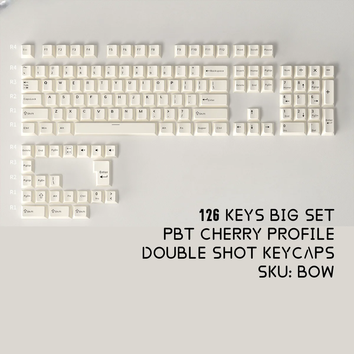 PBT Keycaps Wit Roze WOB keycap Double Shot 126 toetsen ISO Alice Layout Cherry Profiel voor Cherry MX mechanisch toetsenbord