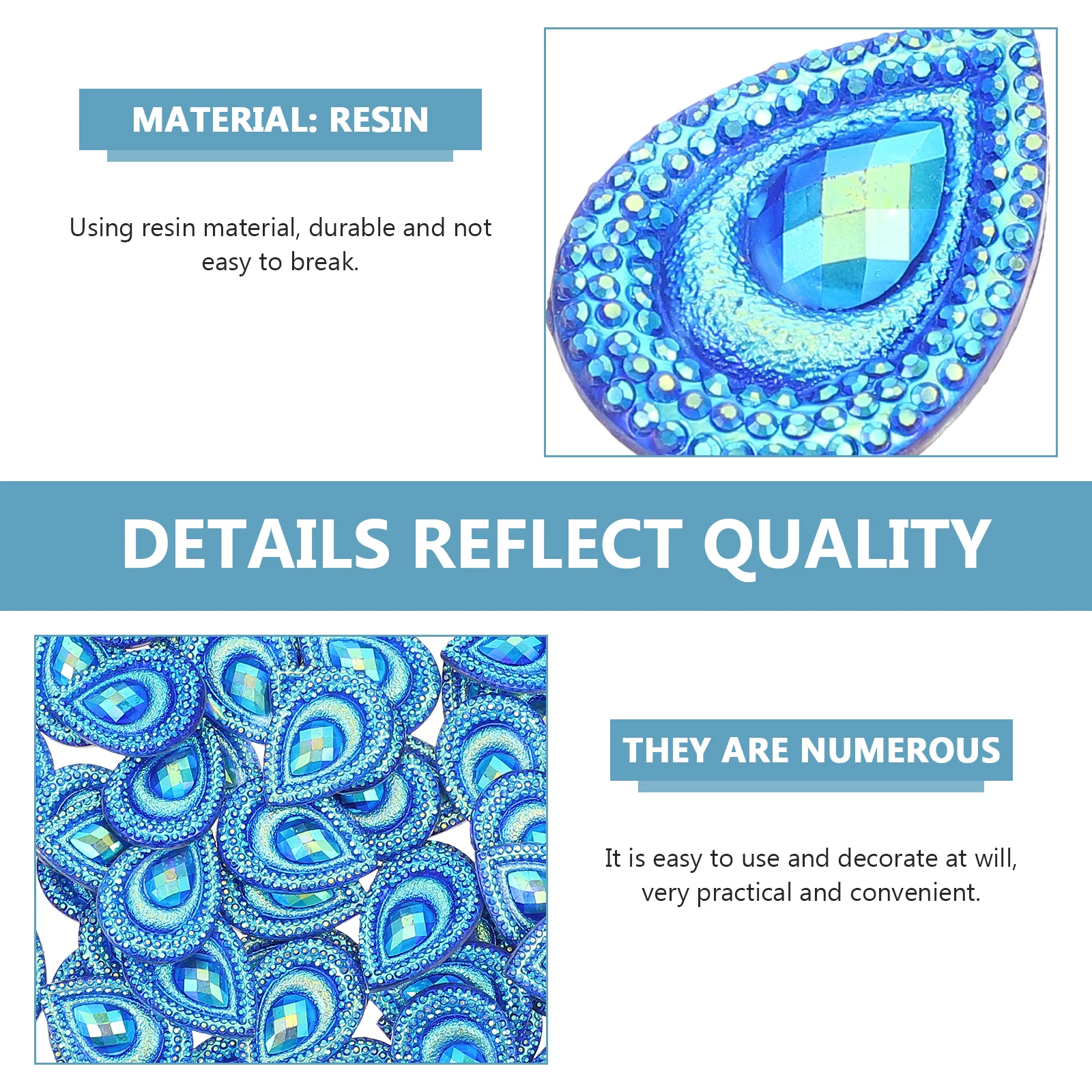 

Cabochon Drop-shaped Decorative Diamond Decoration Craft Accessory Clothing Rhinestone Jewelry