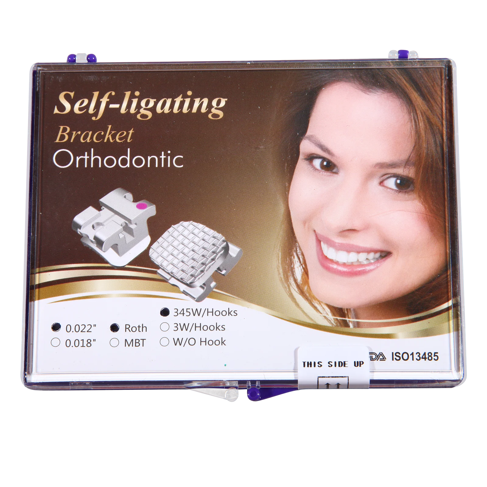 den tal Orthodontic Self-ligating Metal Brackets Braces Roth 022