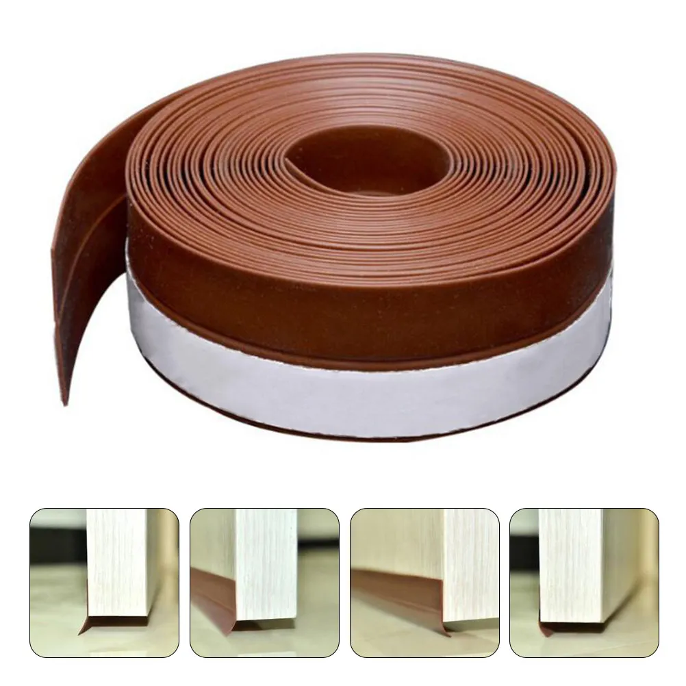 

1 Roll Door Seal Strip Self-Adhesive Silicone Weather Stripping for Soundproof Windproof Noise Reduction Draft Stopper Bottom
