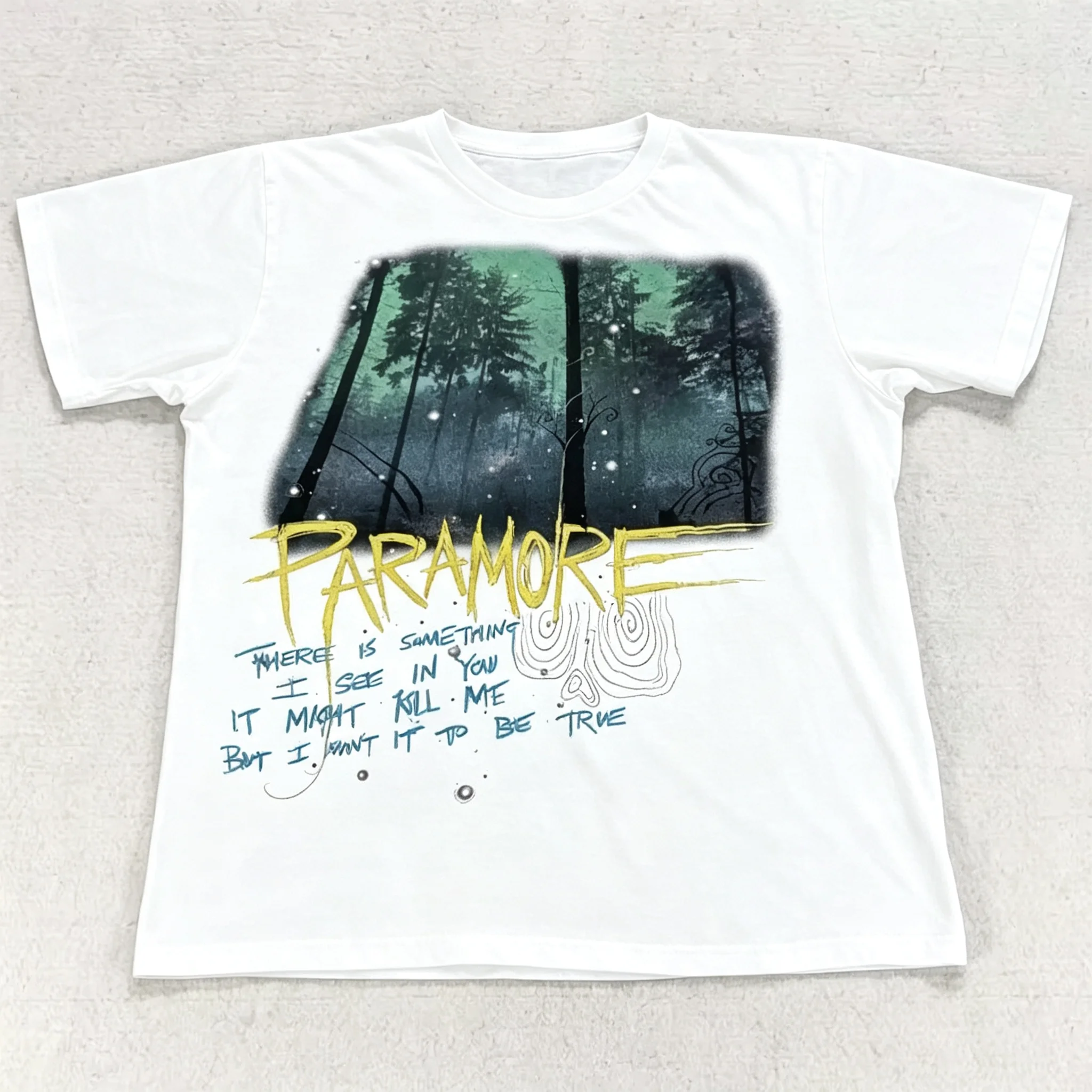 2026 Vintage Forest Scene Gothic Quote Graphic Short Sleeve T-Shirt Kids Adults Retro Nature Art Casual Crew Neck Tee