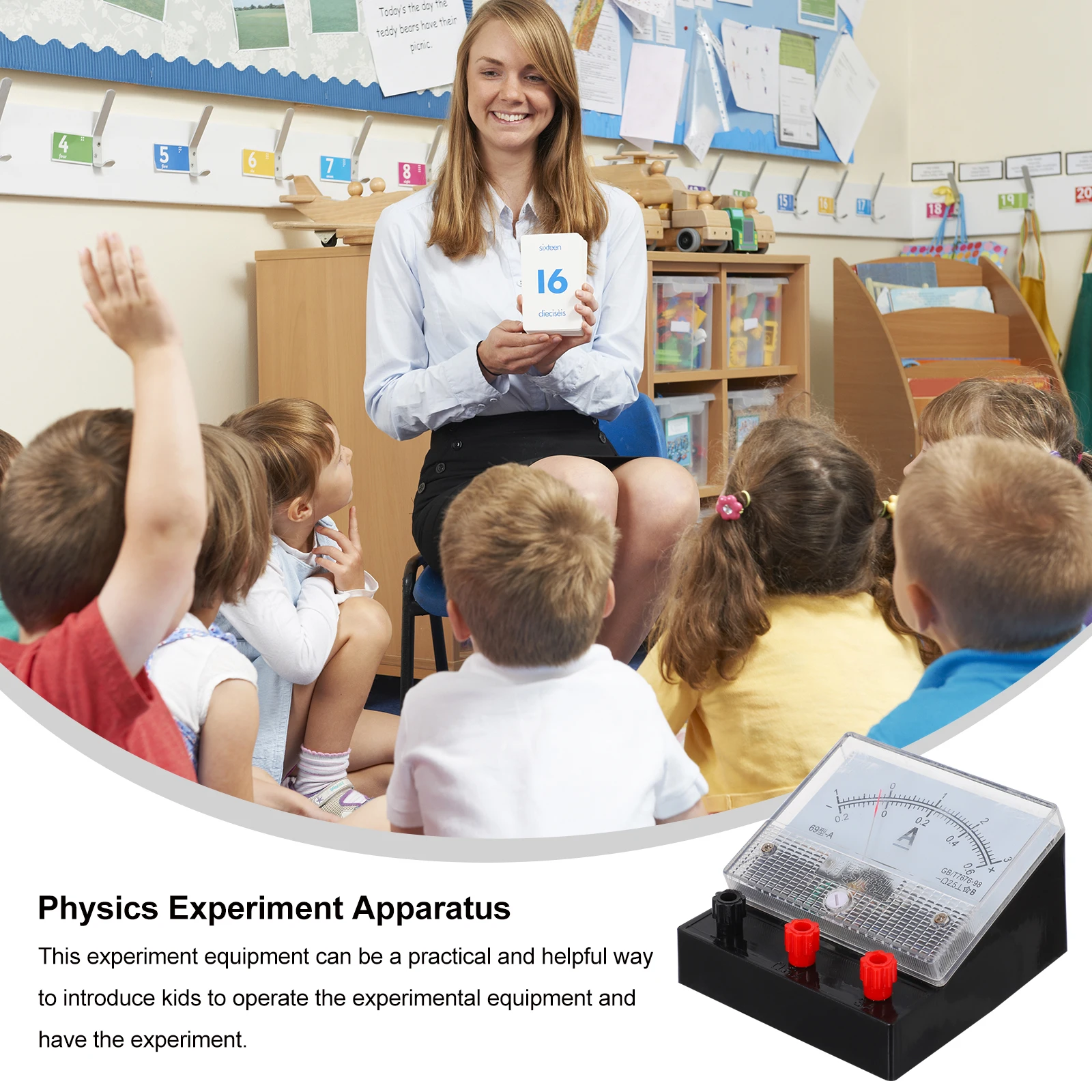 

Dual-range DC Meter Physics Experiment Ammeter Plastic Tool Apparatus Ampere Magnetic Field