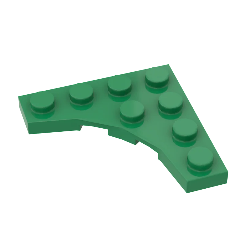 Moc 10 pçs parte tijolos 35044 4x4 placa blocos de construção kit com 3x3 tijolos recorte curvo montar brinquedo diy crianças presentes aniversário