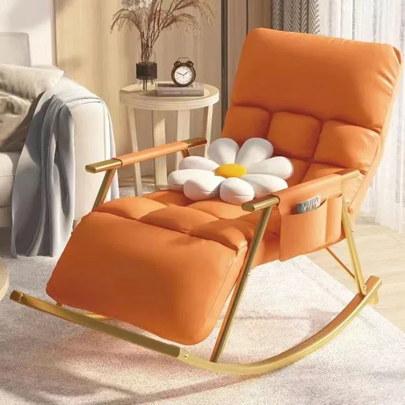 Lazy Ergonomic Recliner Chair Stretch Luxury Metal Frame Loveseat Designer Handles Recliner Chair Footrest Arredamento Furniture