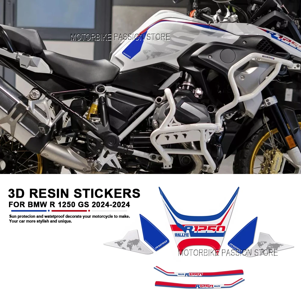 

For BMW R1250 GS bmw r1250gs r 1250 gsRallye Accessories Motorcycle 3D Epoxy Protection Sticker Decal 2021-2024